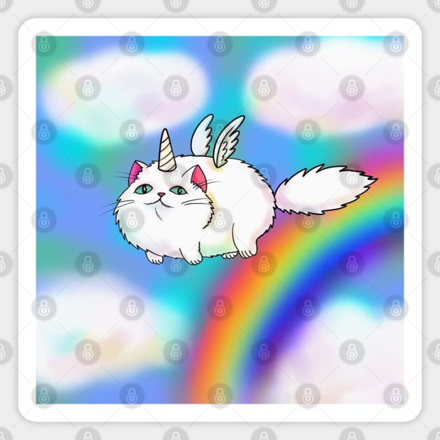 Unicorn Kitty Magnet by Doggomuffin 